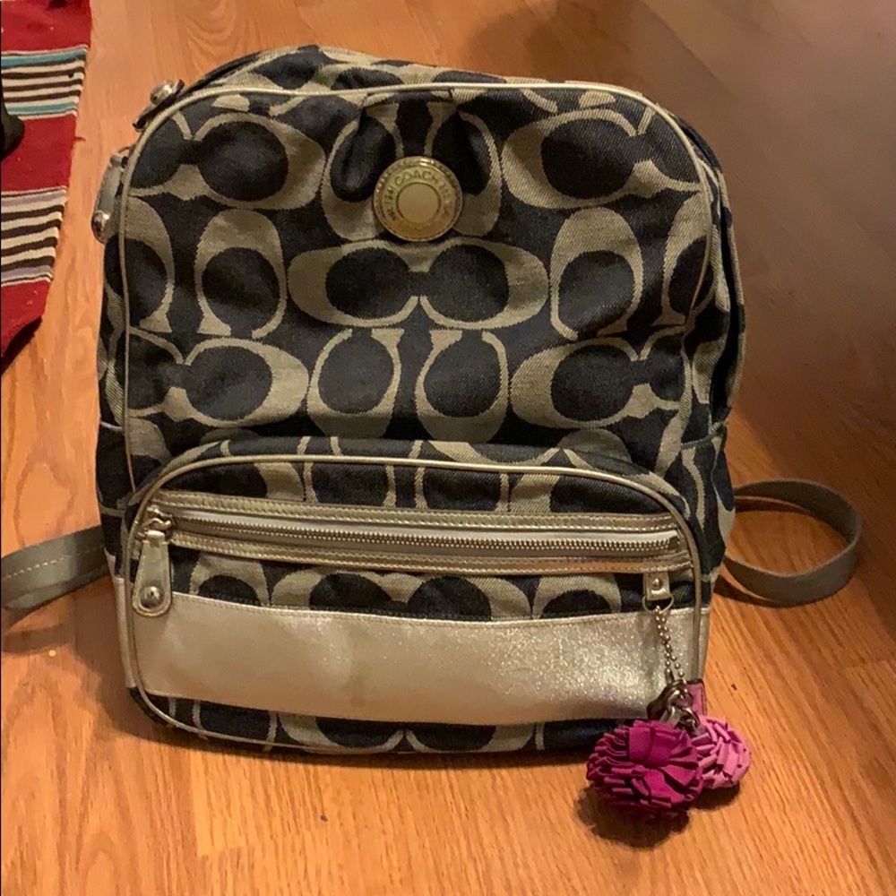 Denim Authentic Coach Backpack